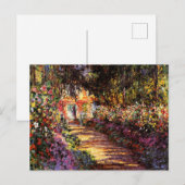 Carte Postale Monet - Chemin dans le jardin de Monet à Giverny (Devant / Derrière)