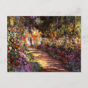 Carte Postale Monet - Chemin dans le jardin de Monet à Giverny