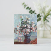 Carte Postale Monet Chrysanthèmes Vintage Impressionnisme floral (Debout devant)