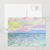 Carte Postale Monet - Coucher de soleil à Pourville, art raffiné (Devant / Derrière)