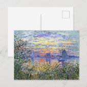 Carte Postale Monet - Coucher de soleil sur la Seine, peinture d (Devant / Derrière)
