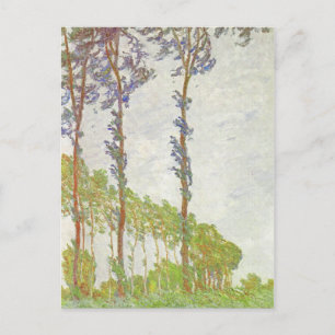 Carte Postale Monet Effet Vent Poplars Paysage Vintage