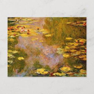 Carte Postale Monet - Etang Lily, Lys Jaunes