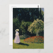Carte Postale Monet - Femme dans le jardin (Devant / Derrière)
