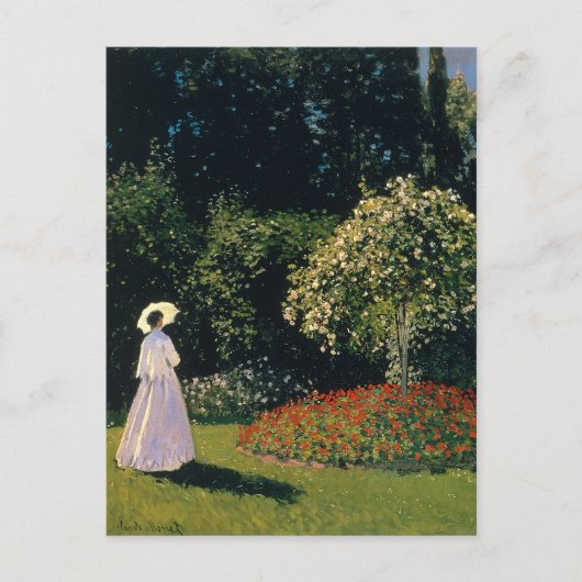 Carte Postale Monet - Femme dans le jardin (Devant)
