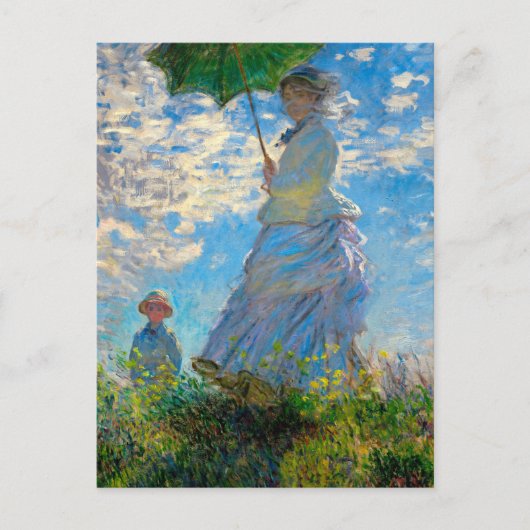 Carte Postale Monet Femme Parasol Impressionnisme (Devant)