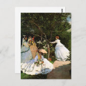 Carte postale Monet Femmes dans le jardin (Devant / Derrière)