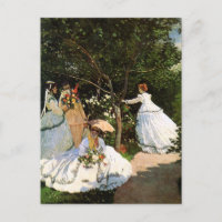 Carte postale Monet Femmes dans le jardin