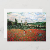 Carte postale Monet Field of Red Poppies (Devant / Derrière)