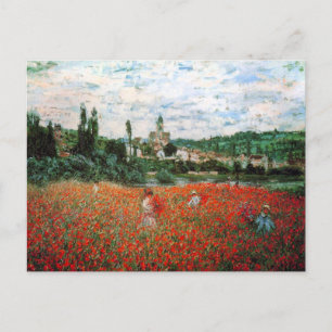 Carte postale Monet Field of Red Poppies