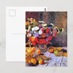Carte Postale Monet - Fleurs et fruits