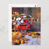 Carte Postale Monet - Fleurs et fruits (Devant / Derrière)