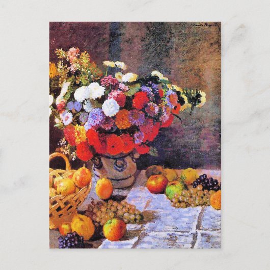 Carte Postale Monet - Fleurs et fruits (Devant)