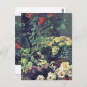 Carte Postale Monet - Fleurs printanières (Devant / Derrière)