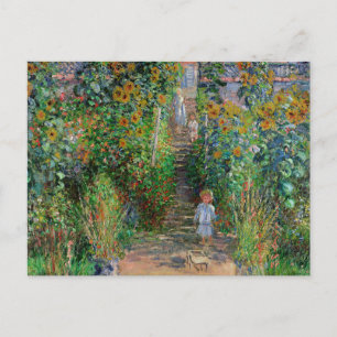 Carte Postale Monet Garden Vetheuil Impressionim Peinture