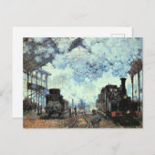 Carte Postale Monet - Gare St. Lazare, Arrivée du train (Devant / Derrière)