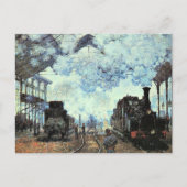 Carte Postale Monet - Gare St. Lazare, Arrivée du train (Devant)
