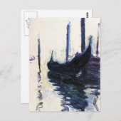Carte Postale Monet Gondola à Venise (Devant / Derrière)