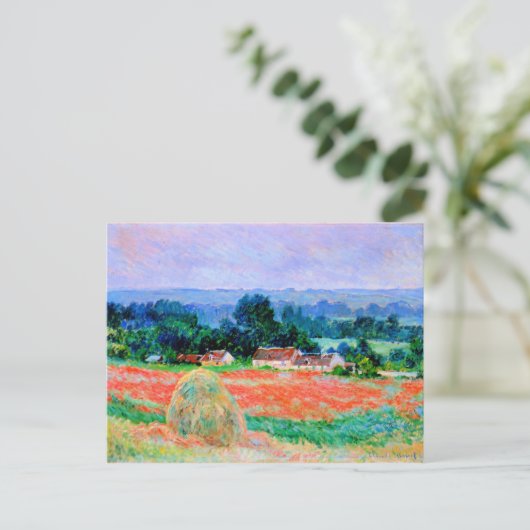 Carte Postale Monet - Haystack à Giverny, fine art (Debout devant)