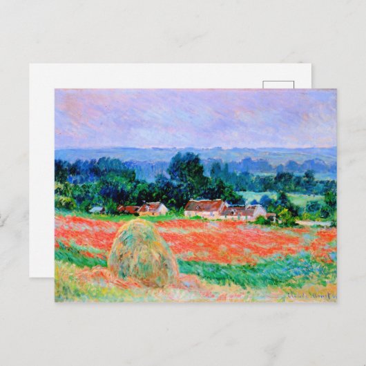 Carte Postale Monet - Haystack à Giverny, fine art (Devant / Derrière)