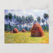 Carte Postale Monet - Haystacks à Giverny, 1884 (Devant)