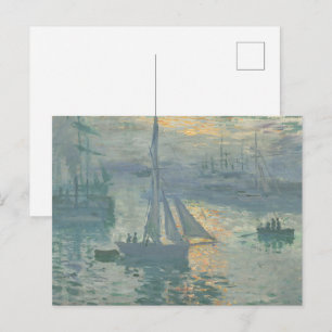 Carte Postale Monet Impression Sunrise Marine Classic Peinture