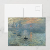 Carte Postale Monet Impression Sunrise Soleil Levant Peinture Le (Devant / Derrière)