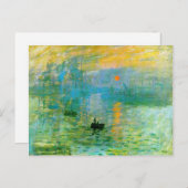 Carte postale Monet Impressionnisme Sunrise (Devant / Derrière)