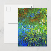 Carte Postale Monet - Iris at the Sea Rose Pond, célèbre peintur (Devant / Derrière)
