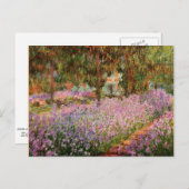 Carte Postale Monet - Irises dans le jardin de Monet (Devant / Derrière)