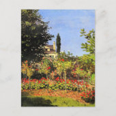 Carte Postale Monet - Jardin en fleurs (Devant)