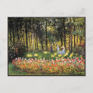 Carte Postale Monet - La famille de l'artiste dans le jardin
