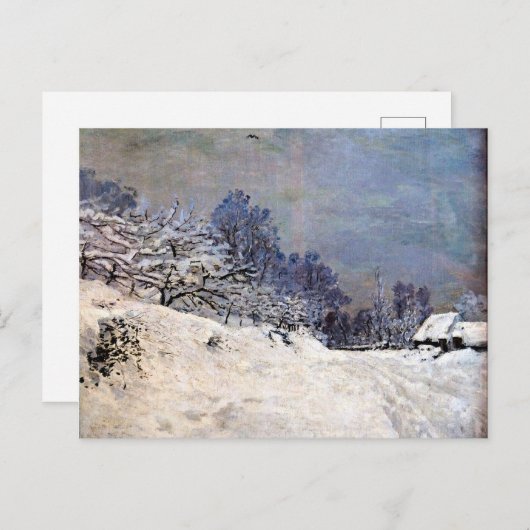 Carte Postale Monet - La route devant la ferme Saint Simeon (Devant / Derrière)