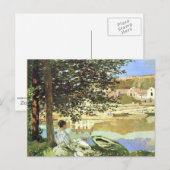 Carte Postale Monet - La scène de la rivière à Bennecourt (Devant / Derrière)