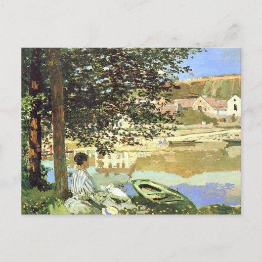 Carte Postale Monet - La scène de la rivière à Bennecourt (Devant)