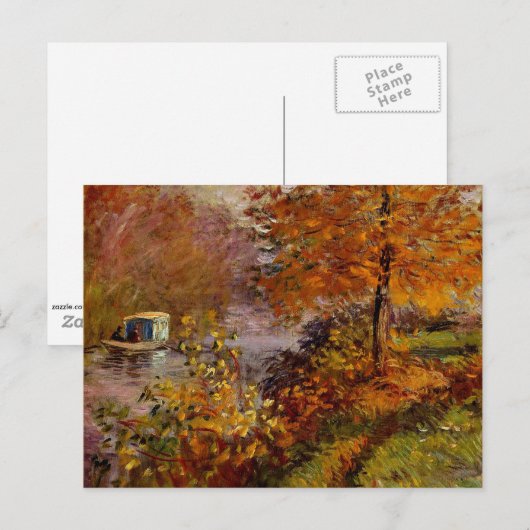 Carte Postale Monet - Le Bateau Studio (Devant / Derrière)