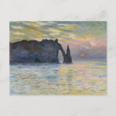 Carte Postale Monet - Le Manneport, Falaise à Etretat, coucher d (Devant)