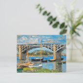 Carte Postale Monet - Le Pont sur la Seine, (Debout devant)