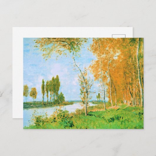 Carte Postale Monet - Le printemps à Argenteuil, (Devant / Derrière)