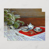 Carte Postale Monet : Le Tea Set, (Devant / Derrière)