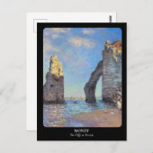 Carte Postale MONET / Les falaises d'Etretat (Devant / Derrière)