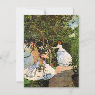 Carte Postale Monet - Les femmes dans le jardin
