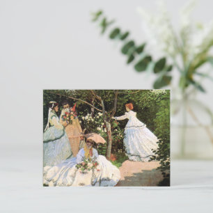 Carte Postale Monet - Les femmes dans le jardin