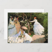 Carte Postale Monet - Les femmes dans le jardin (Devant / Derrière)