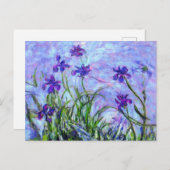 Carte Postale Monet Lilac Irises (Devant / Derrière)