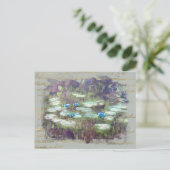 Carte Postale ** Monet Lily Pads Écriture manuscrite Ancien étan (Debout devant)