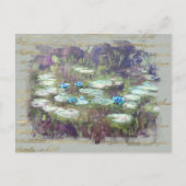 Carte Postale ** Monet Lily Pads Écriture manuscrite Ancien étan (Devant)