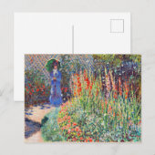 Carte Postale Monet - Lit Fleur arrondi, célèbre peinture, (Devant / Derrière)