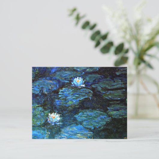 Carte Postale Monet - Lys d'eau Bleus (Debout devant)