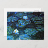 Carte Postale Monet - Lys d'eau Bleus (Devant / Derrière)